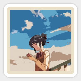 Your Name. Mitsuha Miyamizu Anime couples print Sticker